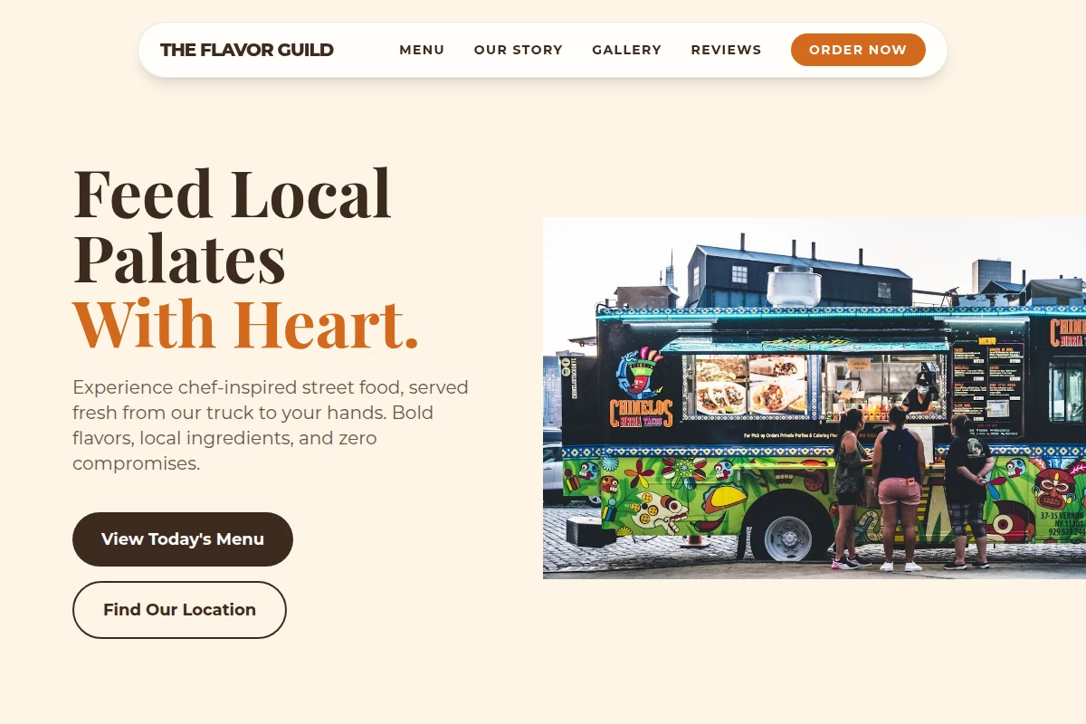 menu Food Truck